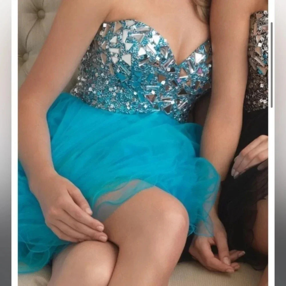 Mirrored Rhinestone Formal Dress - Picture 14 of 14